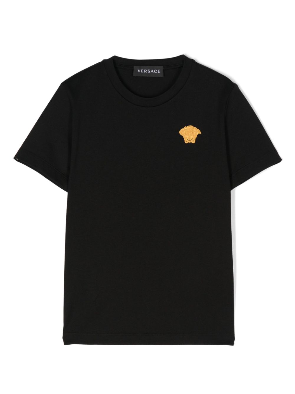 Versace Kids T-Shirt mit Medusa Head-Stickerei - Schwarz von Versace Kids