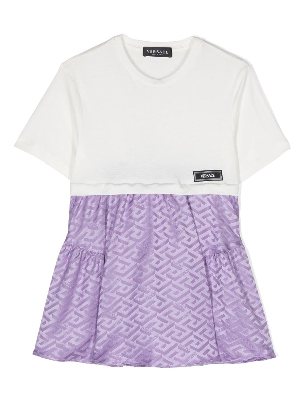 Versace Kids T-Shirtkleid mit Monogramm-Print - Weiß von Versace Kids