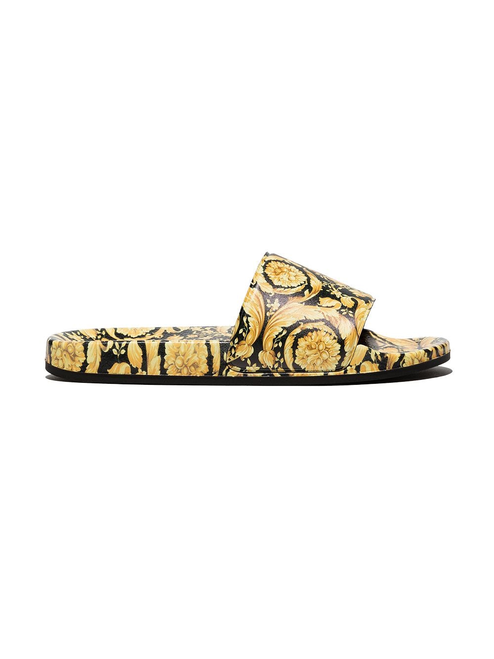 Versace Kids Pantoletten mit Barock-Print - Schwarz von Versace Kids