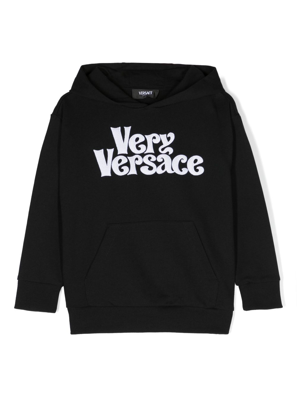 Versace Kids Hoodie mit "Very Versace"-Stickerei - Schwarz von Versace Kids