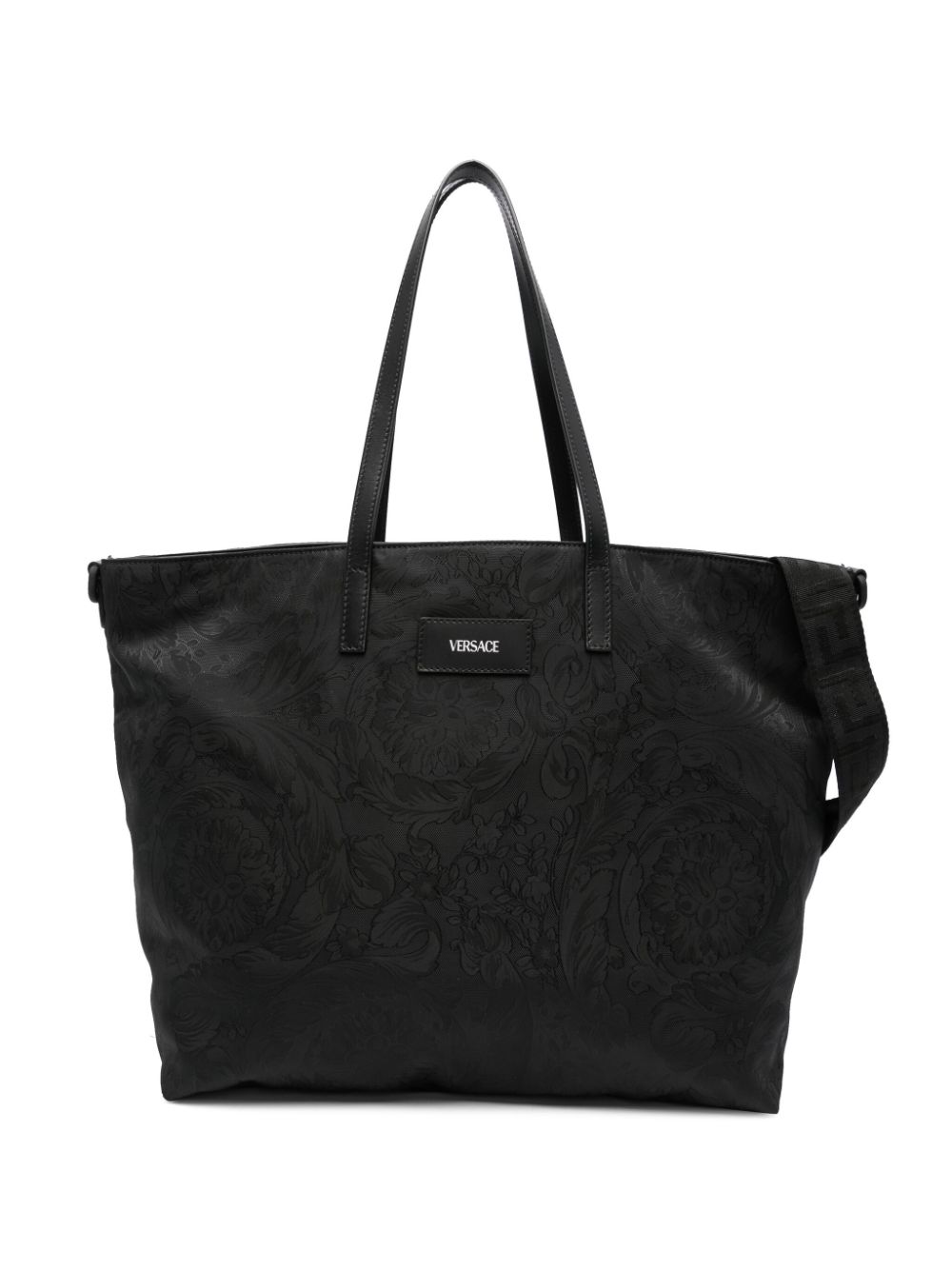 Versace Kids Wickeltasche aus Barocco-Jacquard - Schwarz von Versace Kids