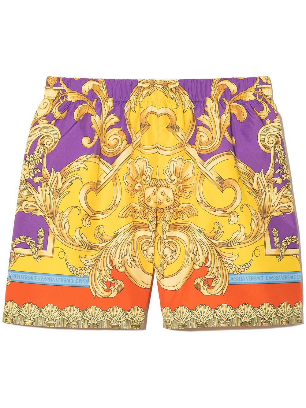 Versace Kids Badeshorts mit Barockmuster - Gelb von Versace Kids