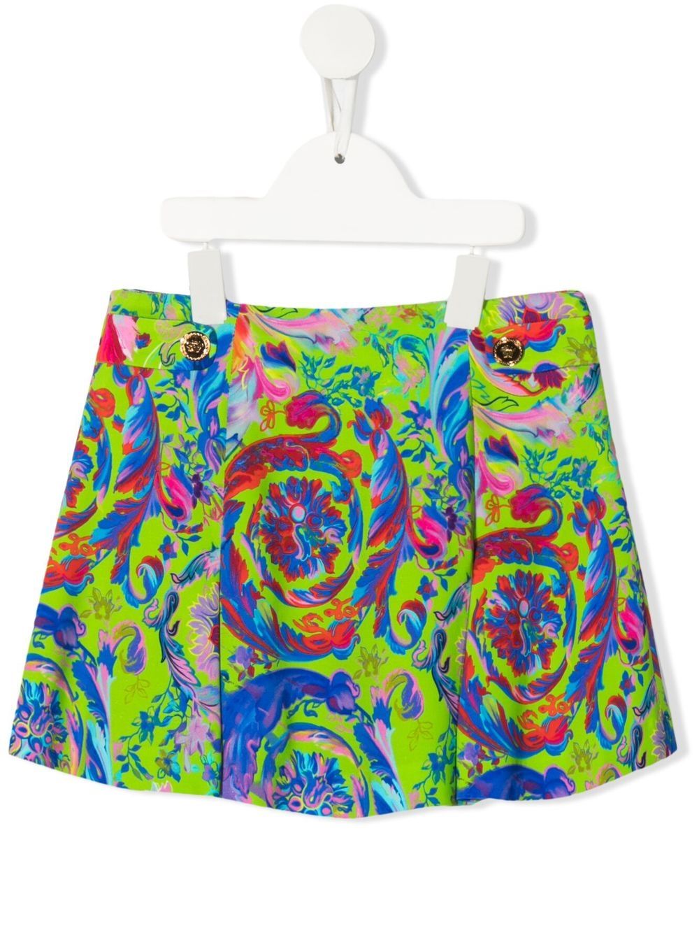 Versace Kids Minirock mit Blumen-Print - Grün von Versace Kids