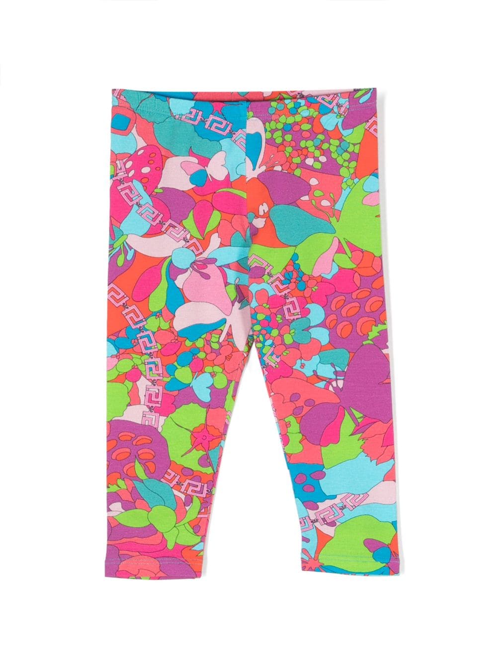 Versace Kids Leggings mit Blumen-Print - Blau von Versace Kids