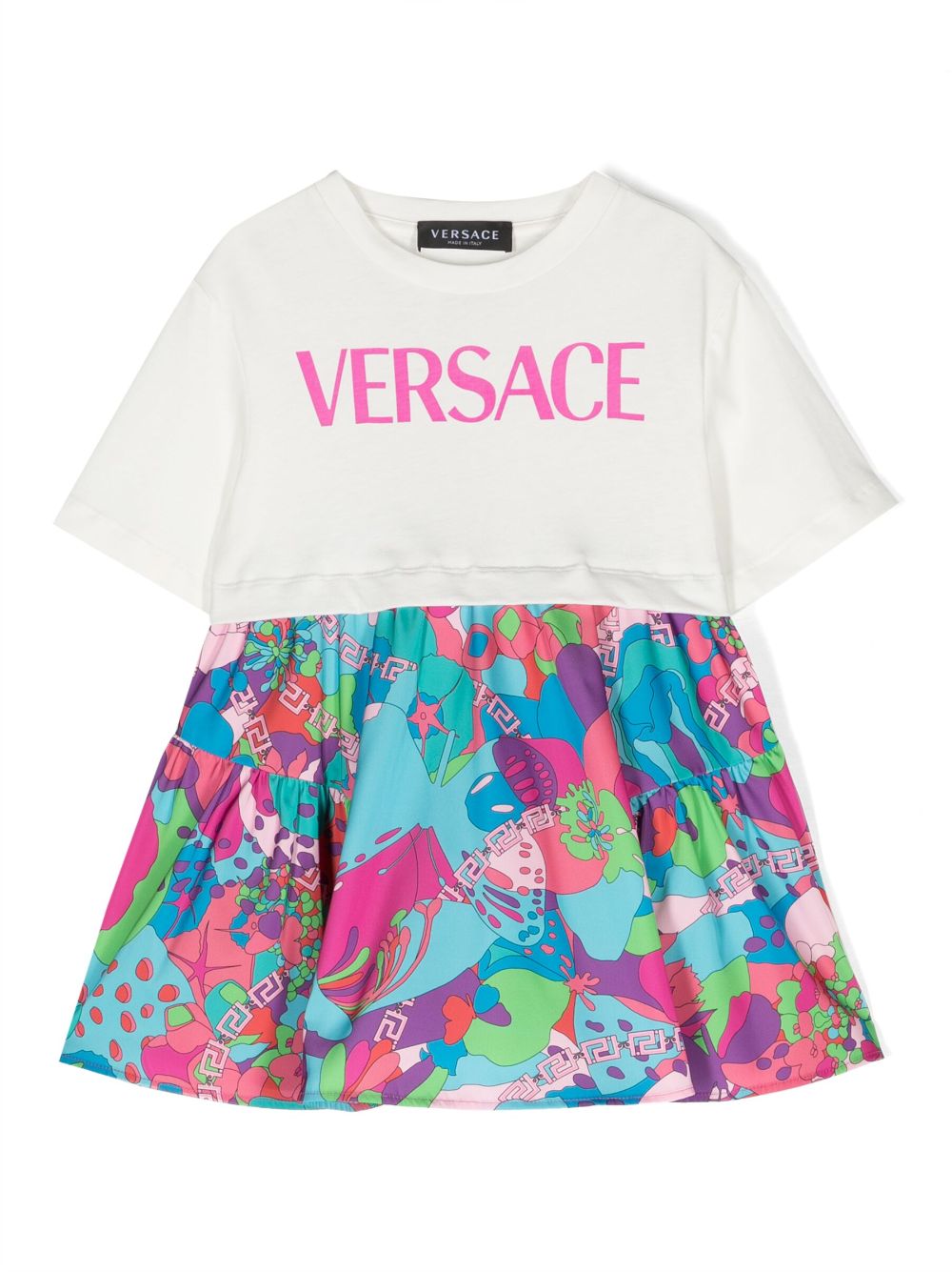 Versace Kids Ausgestelltes Kleid mit Print - Weiß von Versace Kids