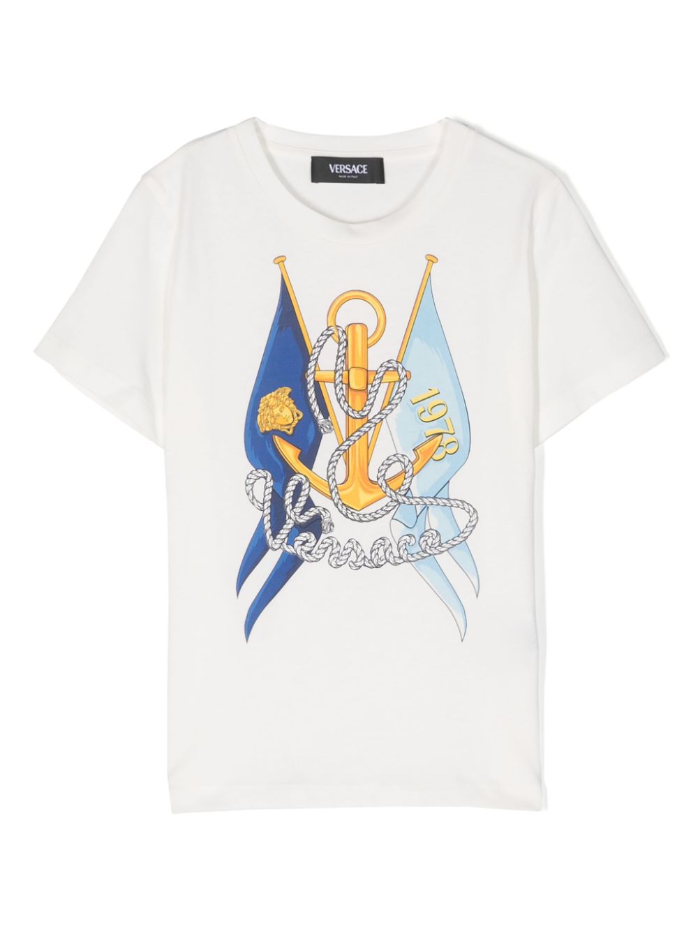 Versace Kids T-Shirt mit Illustrations-Print - Weiß von Versace Kids