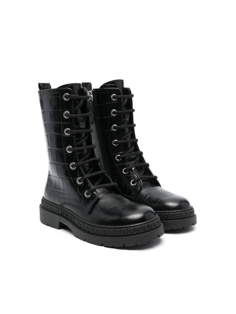 Versace Kids La Medusa Stiefel - Schwarz von Versace Kids