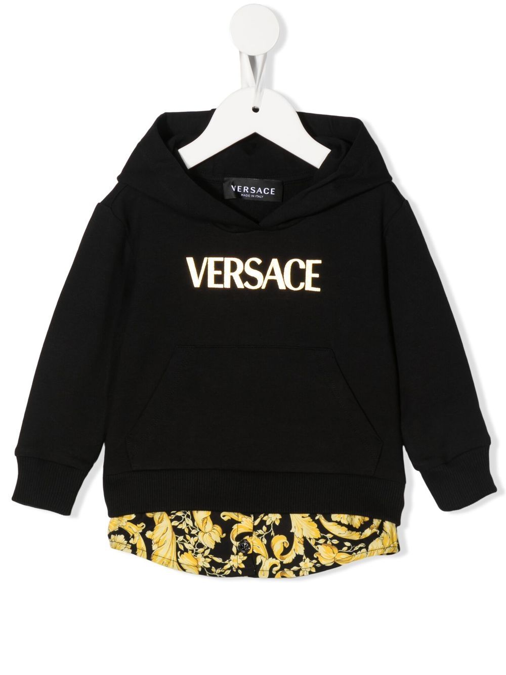 Versace Kids Hoodie im Layering-Look - Schwarz von Versace Kids