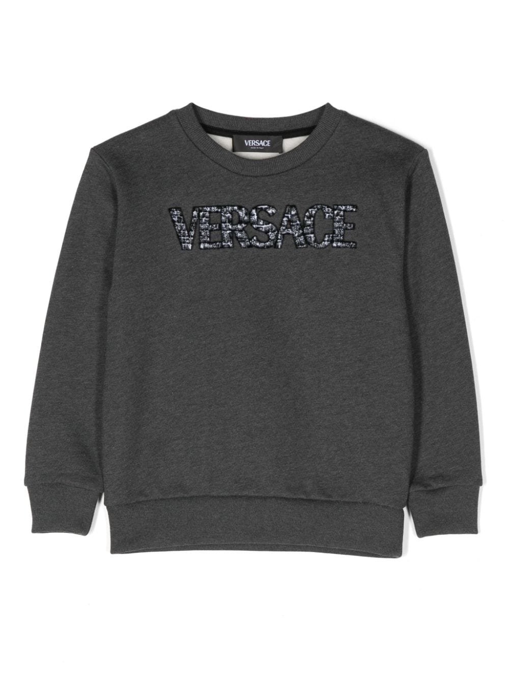 Versace Kids Sweatshirt mit Logo-Applikation - Grau von Versace Kids