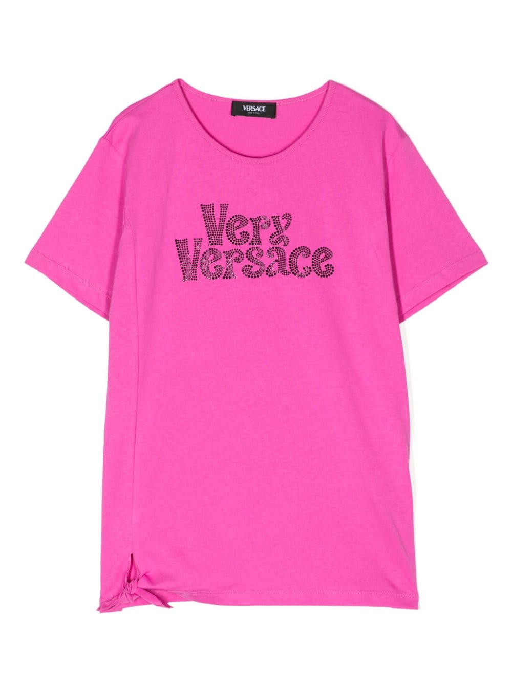 Versace Kids T-Shirt mit Logo-Verzierung - Rosa von Versace Kids