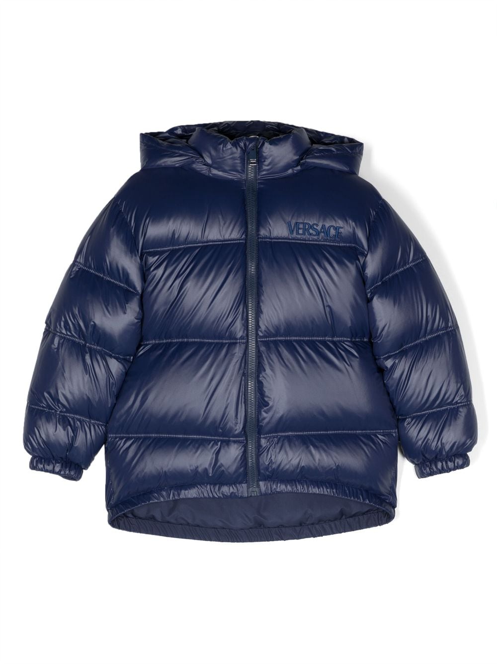 Versace Kids Gefütterte Jacke mit Logo-Stickerei - Blau von Versace Kids