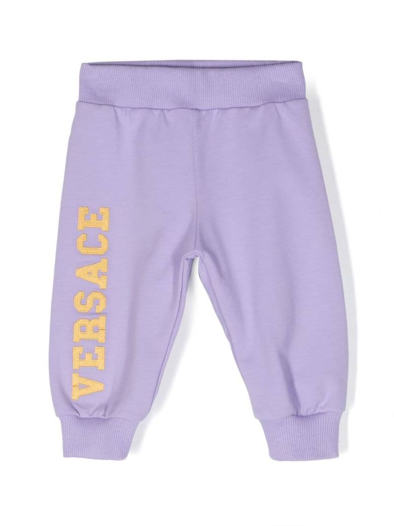 Versace Kids Jogginghose mit Logo-Stickerei - Violett von Versace Kids