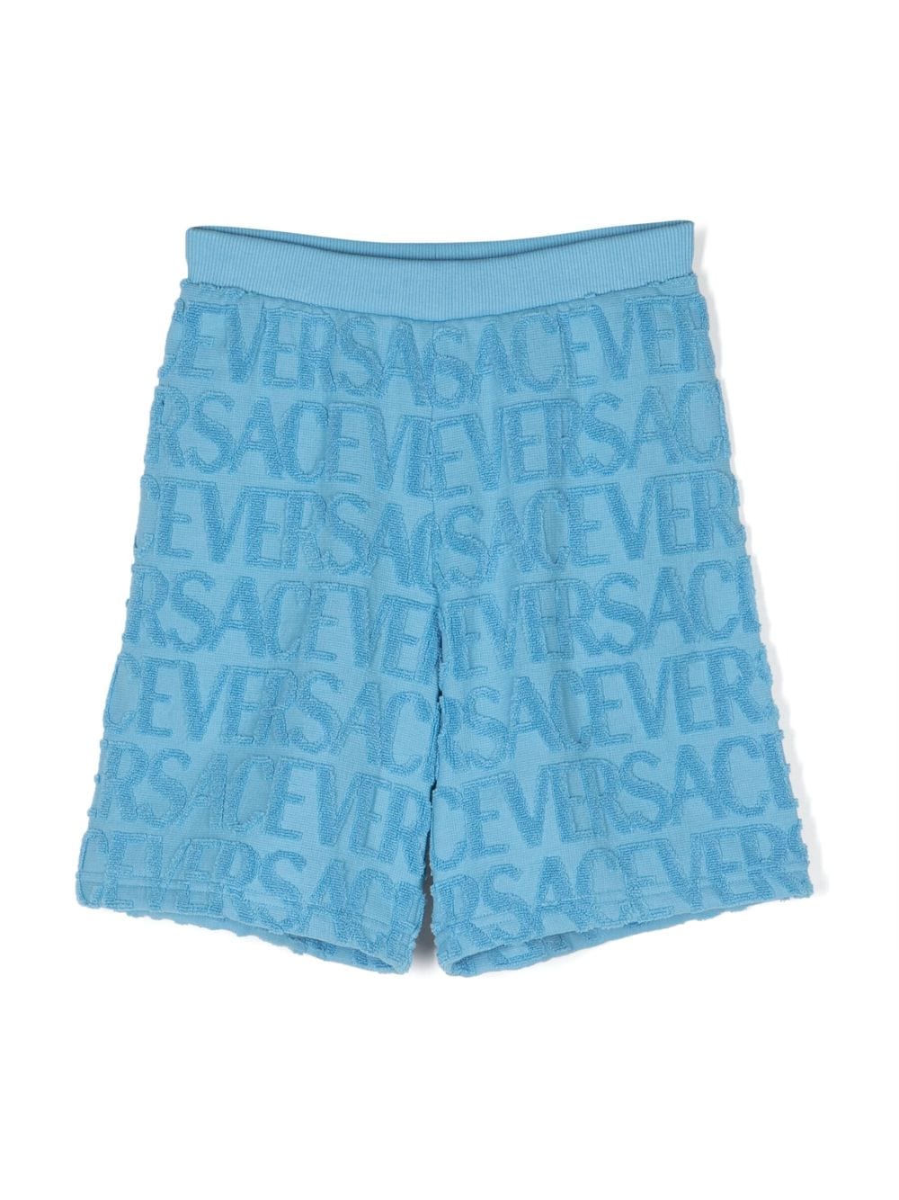 Versace Kids Shorts aus Logo-Jacquard - Blau von Versace Kids