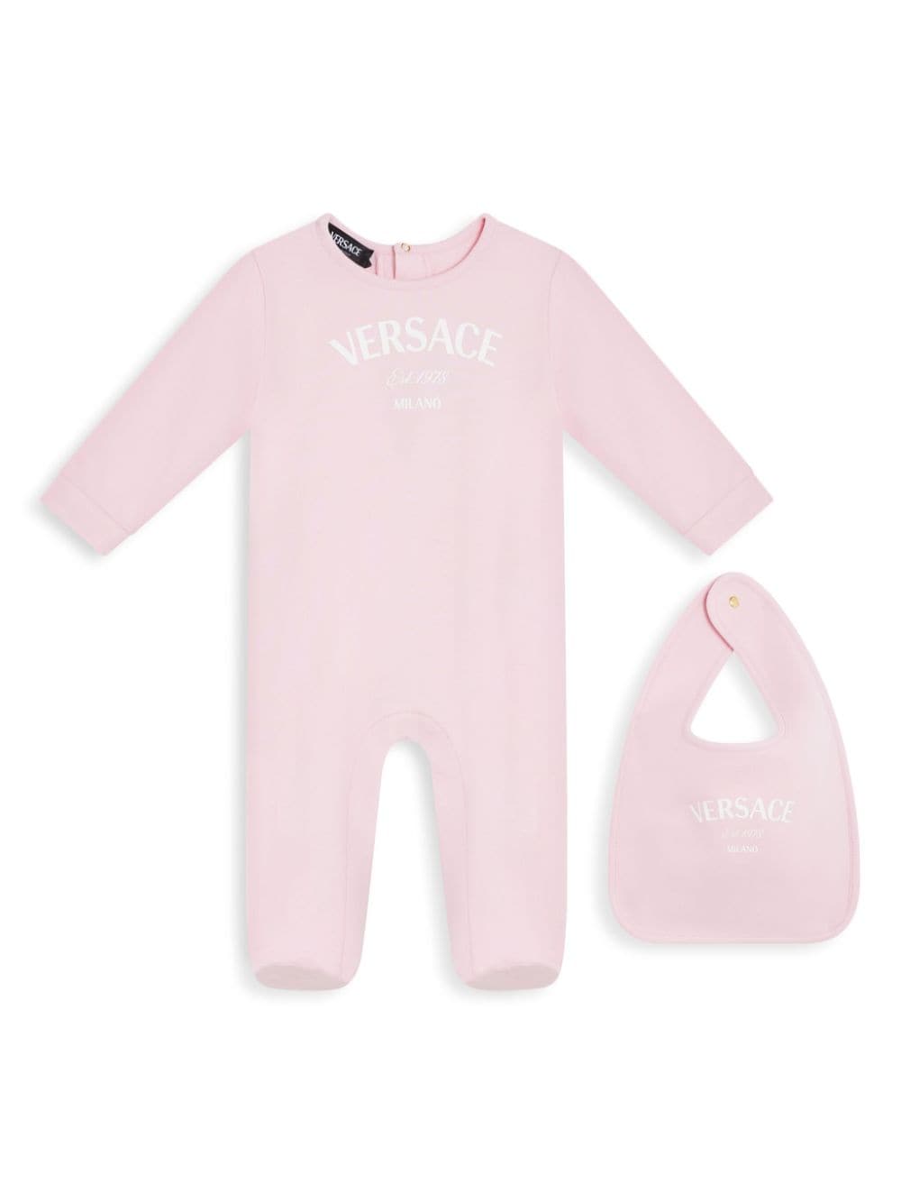 Versace Kids Strampler-Set mit Logo-Print - Rosa von Versace Kids