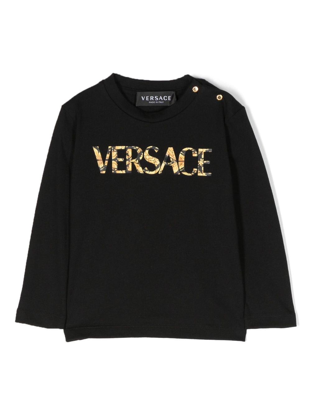 Versace Kids T-Shirt mit Logo-Print - Schwarz von Versace Kids