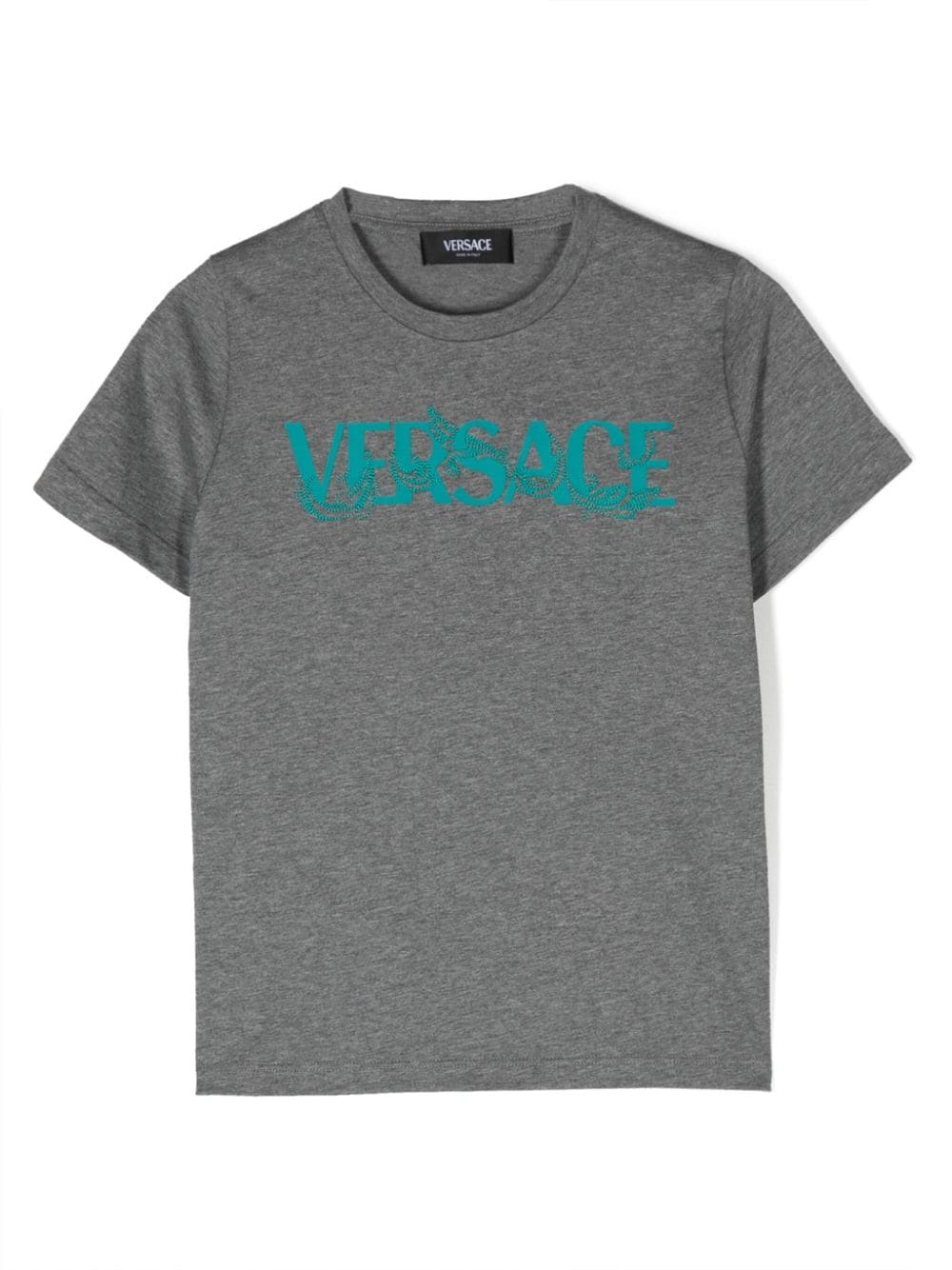 Versace Kids T-Shirt mit Logo-Print - Grau von Versace Kids