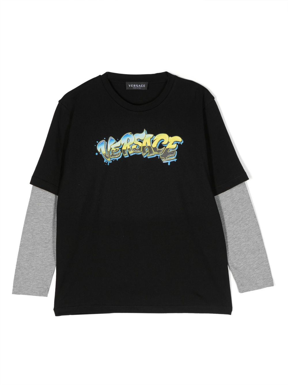 Versace Kids T-Shirt mit Logo-Print - Schwarz von Versace Kids