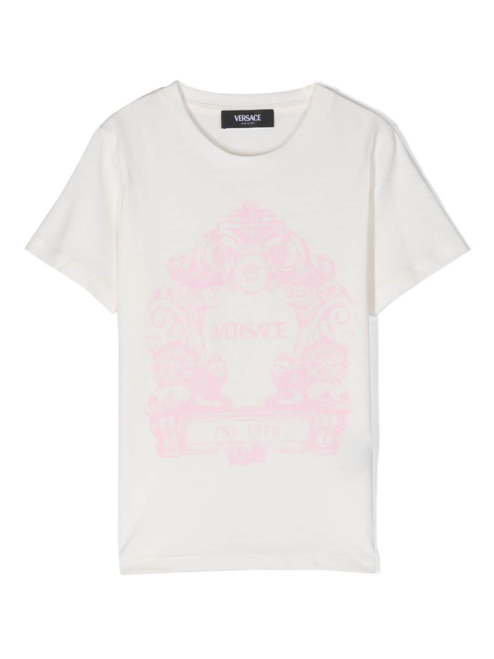 Versace Kids T-Shirt mit Logo-Print - Weiß von Versace Kids