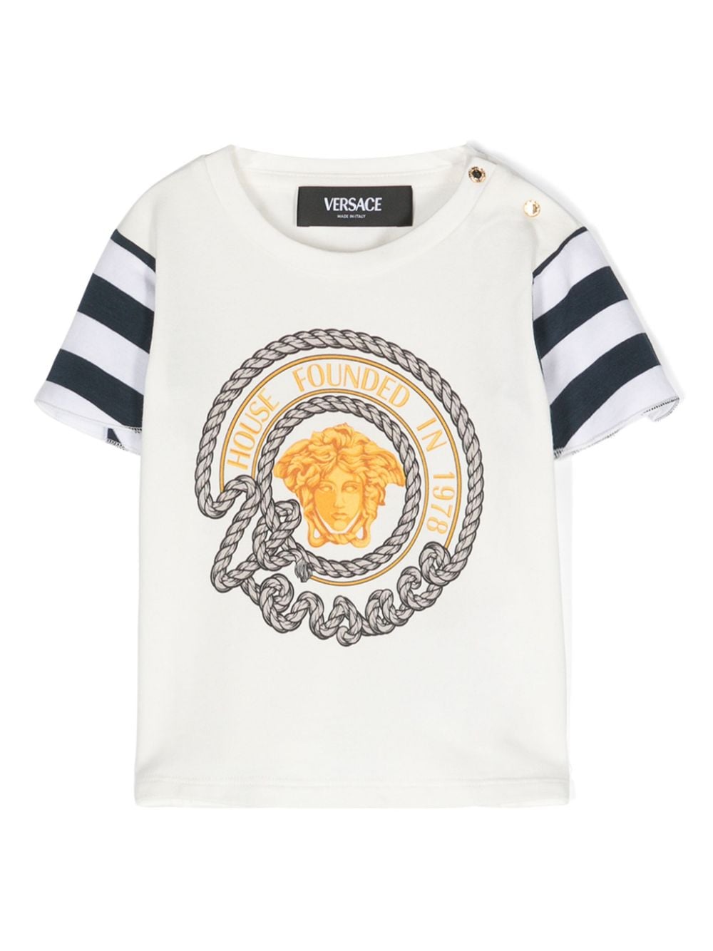 Versace Kids T-Shirt mit Logo-Print - Weiß von Versace Kids