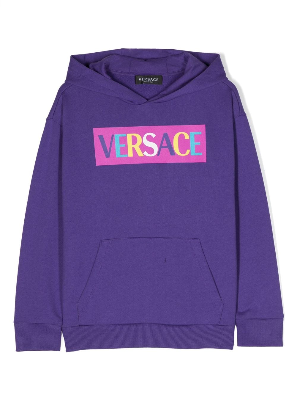 Versace Kids Hoodie mit Logo-Print - Violett von Versace Kids