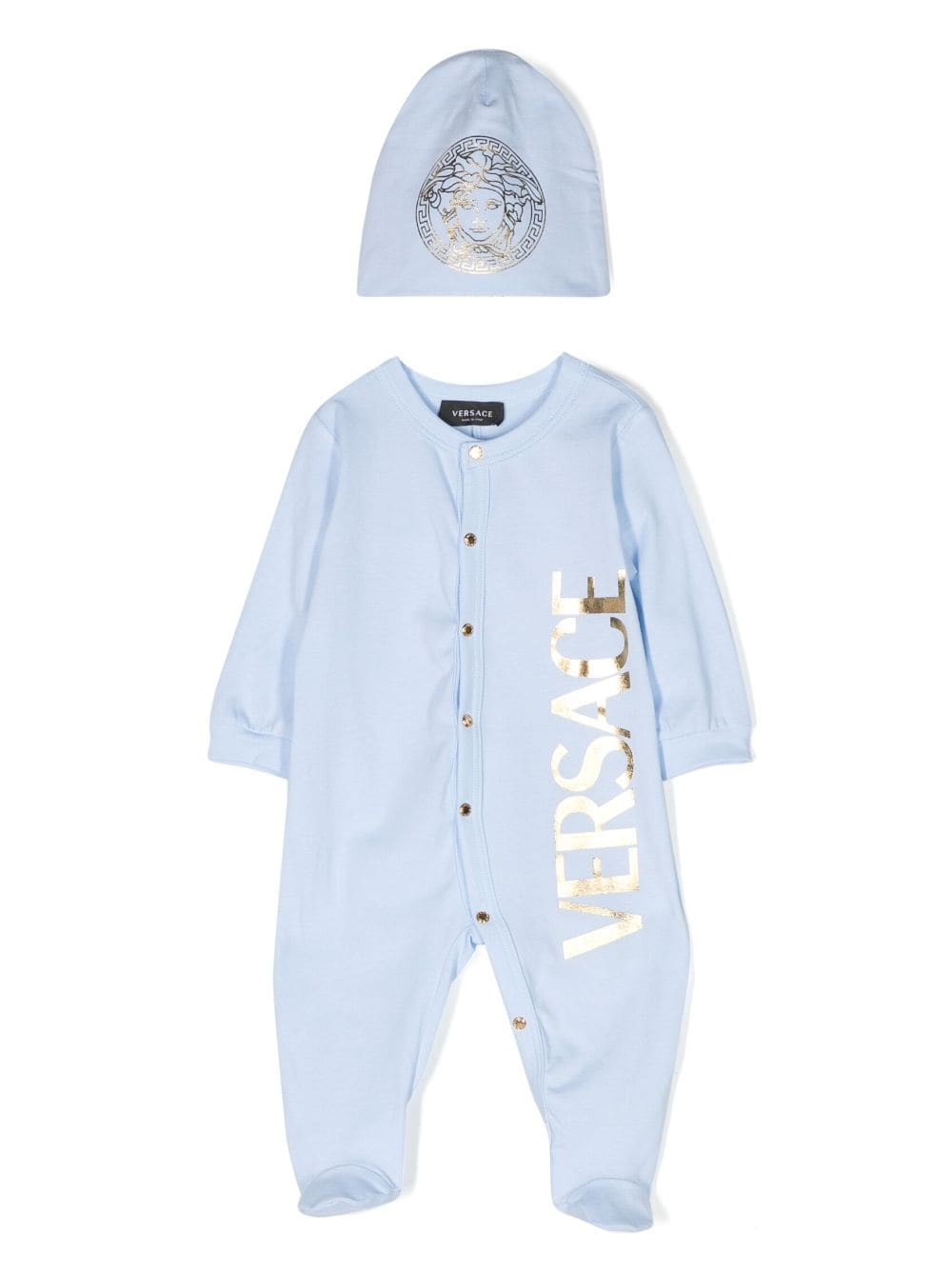 Versace Kids Set aus Strampler und Mütze - Blau von Versace Kids