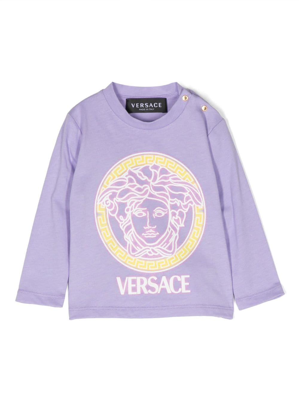 Versace Kids Sweatshirt mit Logo-Print - Violett von Versace Kids