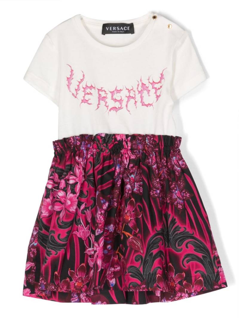 Versace Kids T-Shirtkleid im Layering-Look - Weiß von Versace Kids