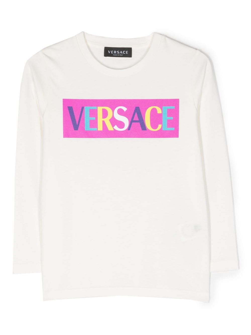 Versace Kids Langarmshirt mit Logo-Print - Weiß von Versace Kids