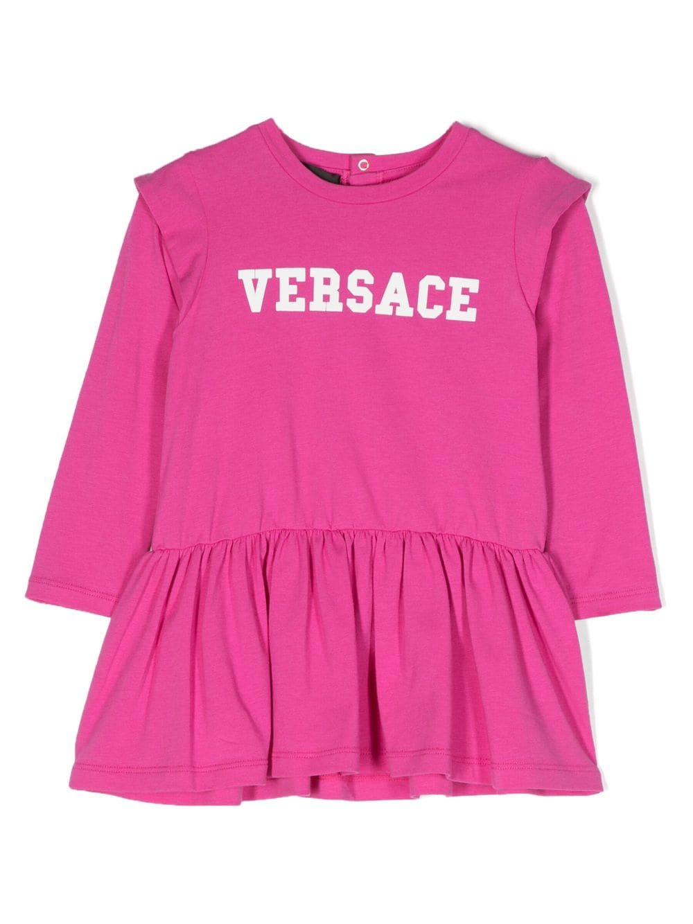 Versace Kids Langärmeliges Kleid mit Logo-Print - Rosa von Versace Kids