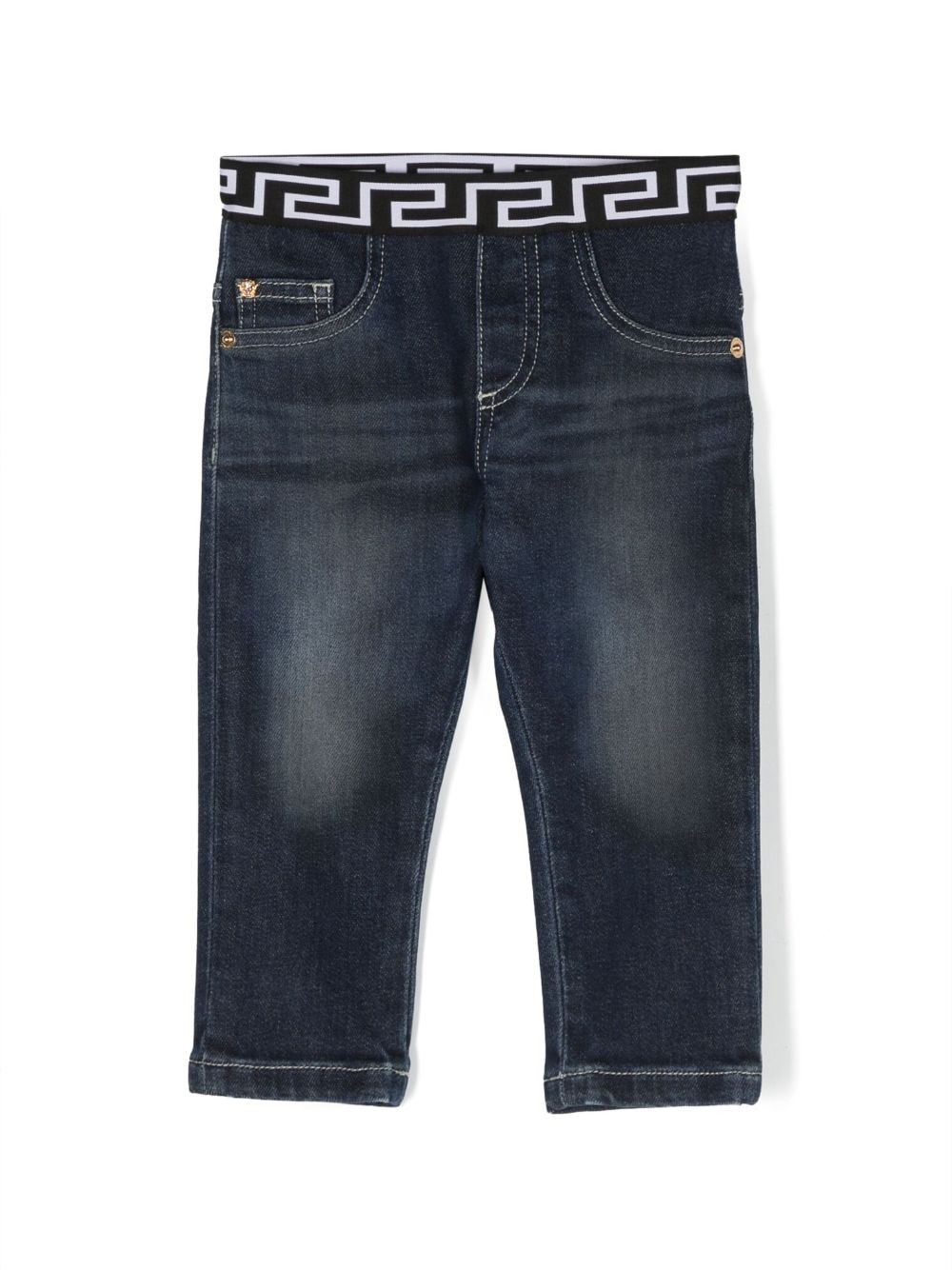 Versace Kids Gerade Greca Jeans - Blau von Versace Kids