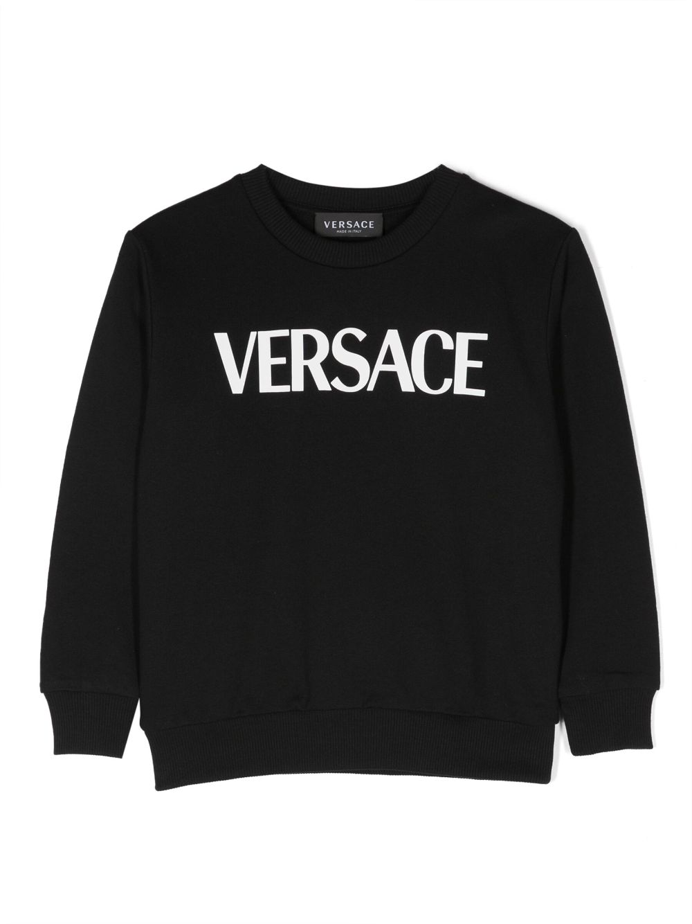 Versace Kids Sweatshirt mit Logo-Print - Schwarz von Versace Kids