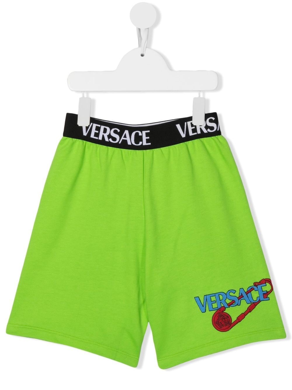 Versace Kids Joggingshorts mit Logo-Bund - Grün von Versace Kids