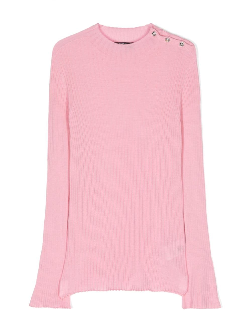 Versace Kids Gerippter Strickpullover - Rosa von Versace Kids