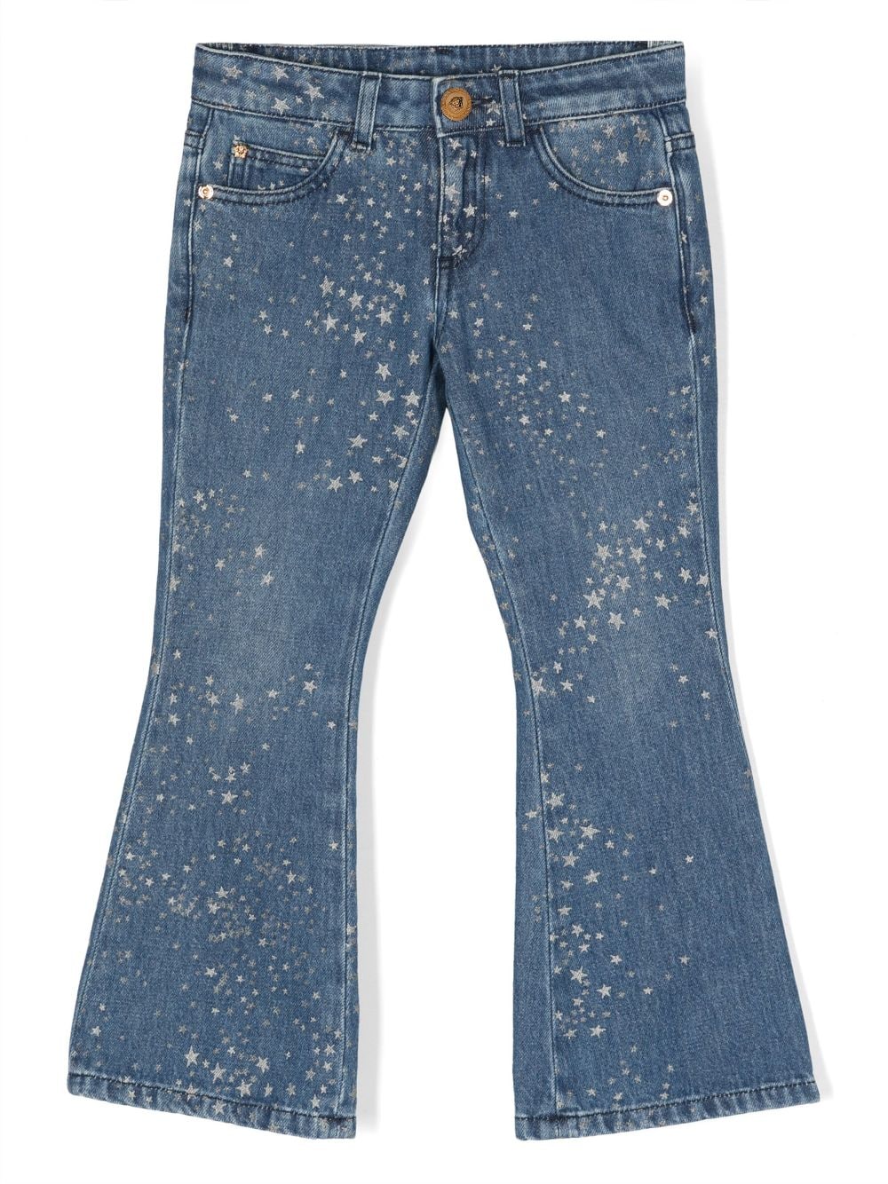 Versace Kids Ausgestellte Jeans mit Stern-Print - Blau von Versace Kids