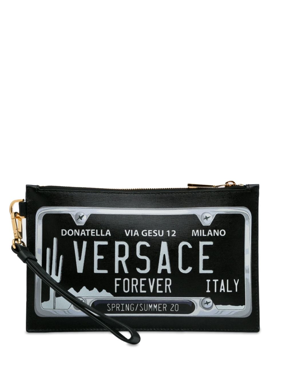 Versace Pre-Owned 2021 License Plate Clutch - Schwarz von Versace Pre-Owned