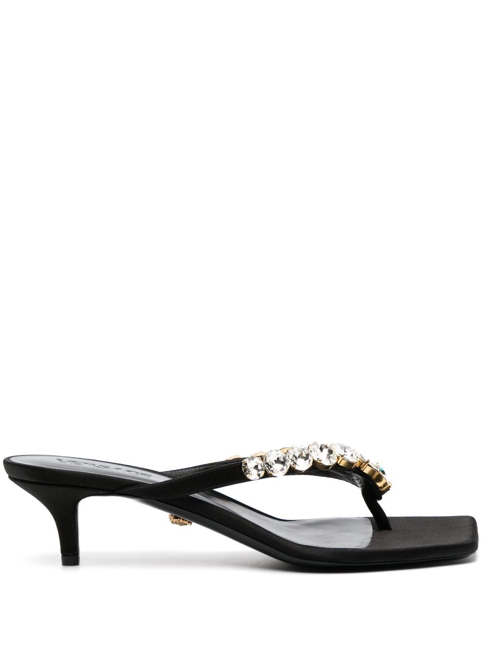 Versace Sandalen mit Kristallen 45mm - Schwarz von Versace