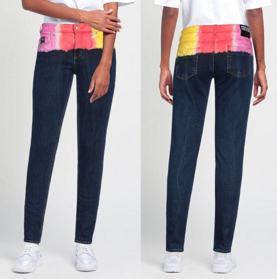 Versace 5-Pocket-Jeans VERSACE JEANS COUTURE TIE-DYE Slim Jeans Batic Denim Pants Trousers Ho von Versace