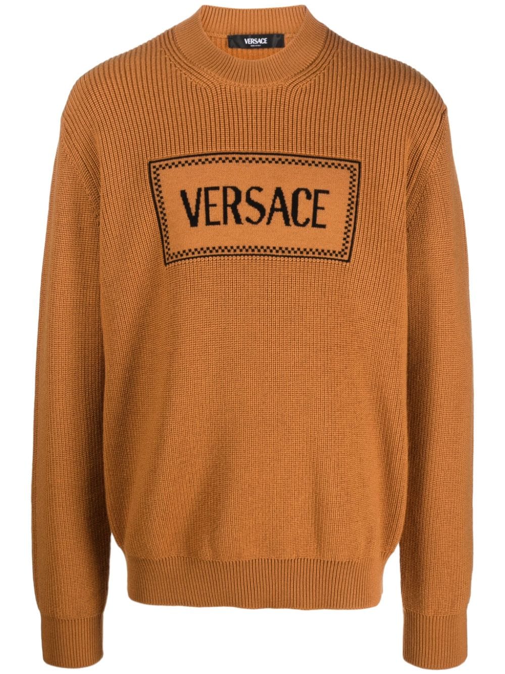 Versace Pullover mit 90s Vintage-Logo - Braun von Versace