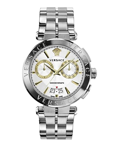 Versace Aion Chronograph Herrenuhr Silber 45mm VE1D009 19 von Versace