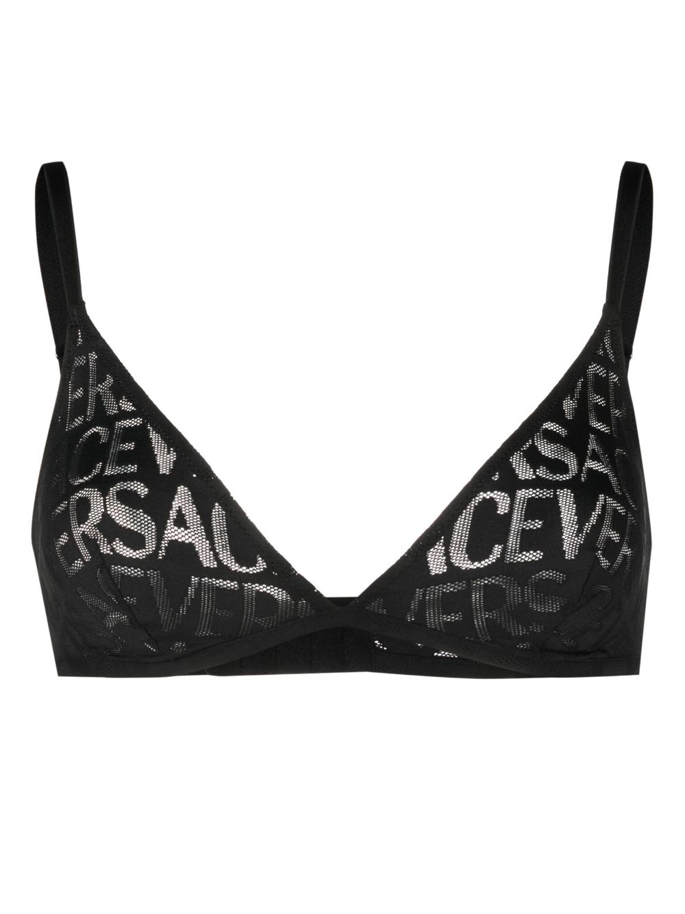 Versace Triangel-BH mit Logo - Schwarz von Versace