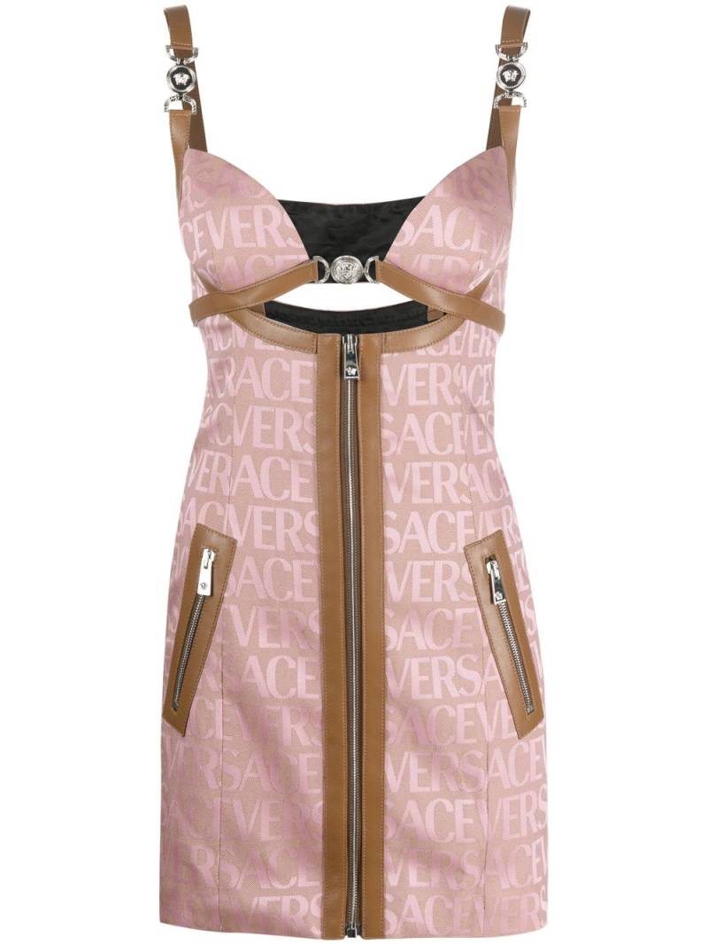 Versace Kleid mit Logo-Print - Rosa von Versace