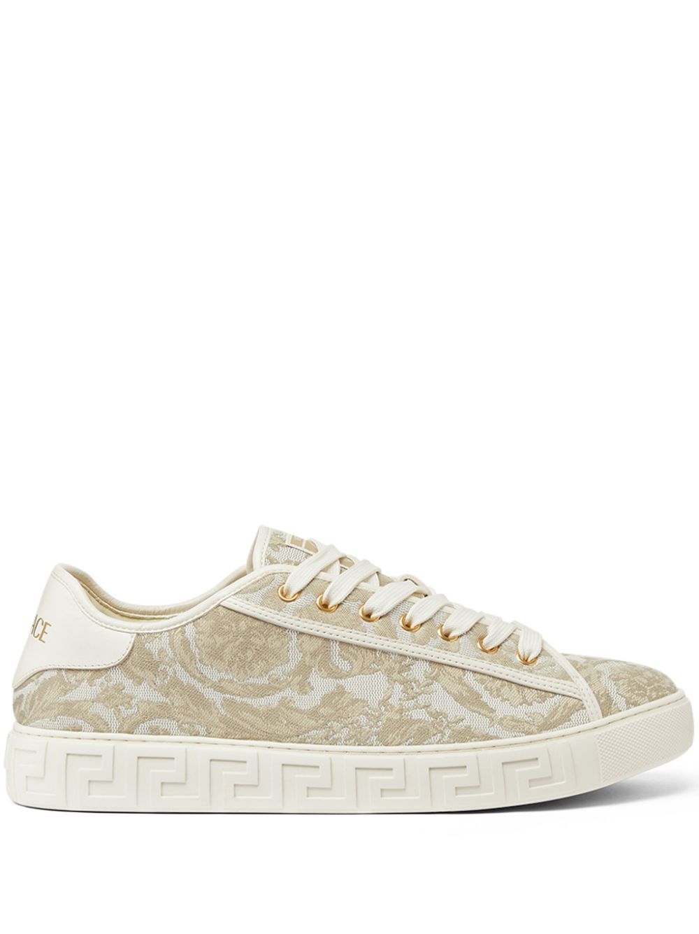 Versace Sneakers mit Barocco-Jacquardmuster - Nude von Versace