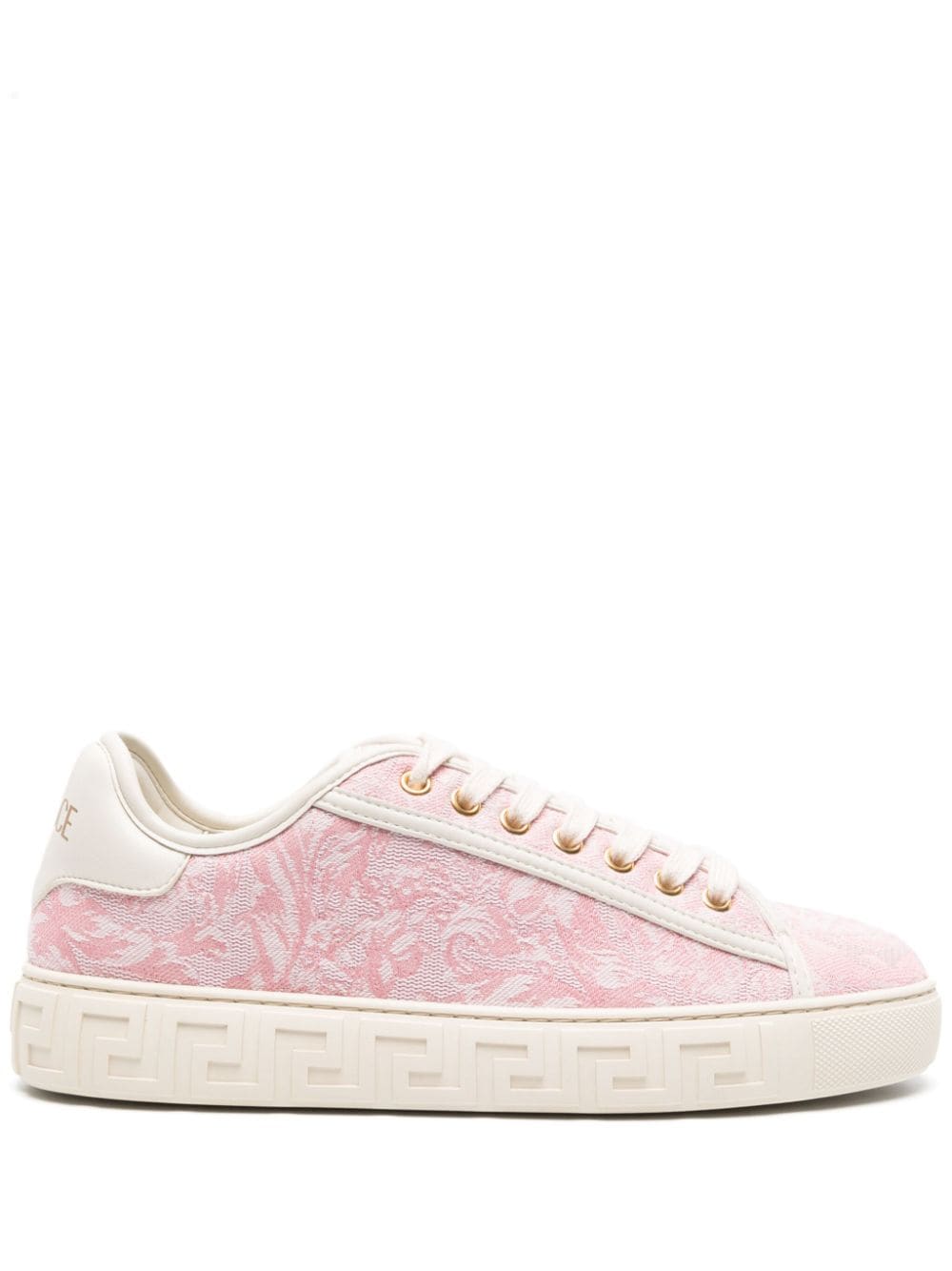 Versace Barocco Greca Jacquard-Sneakers - Rosa von Versace