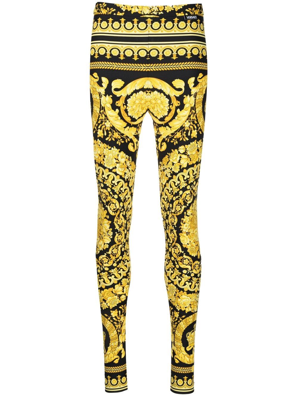 Versace Leggings mit Barocco-Print - Gelb von Versace