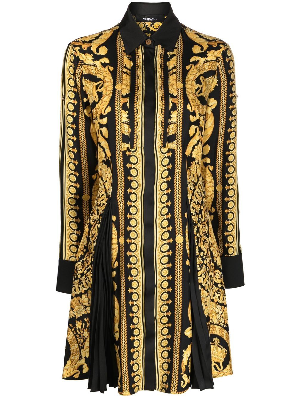 Versace Kleid mit Barocco-Print - Gelb von Versace