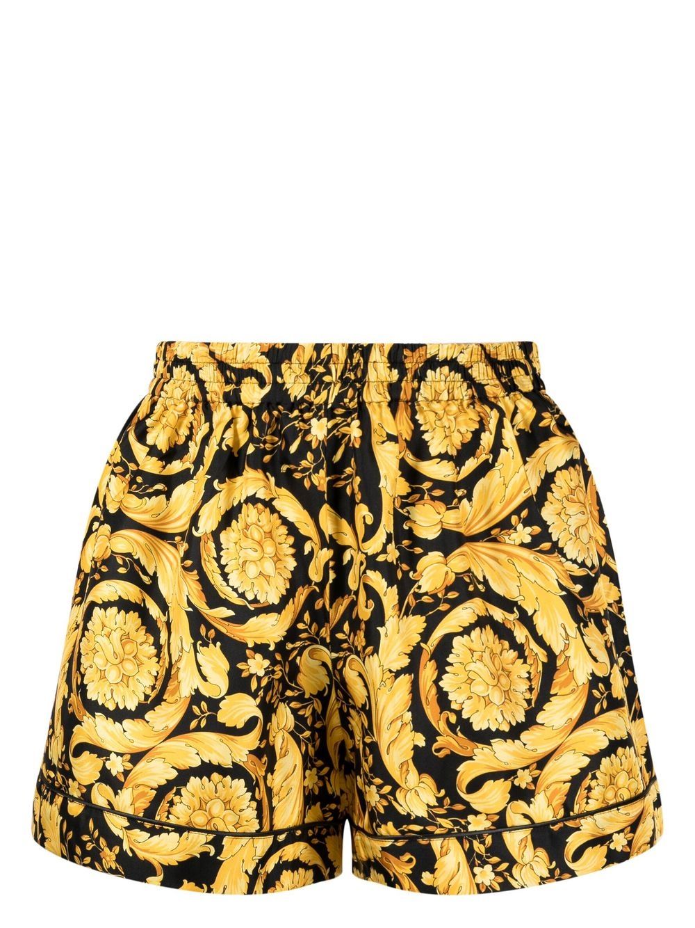 Versace Shorts mit Barocco-Print - Gelb von Versace