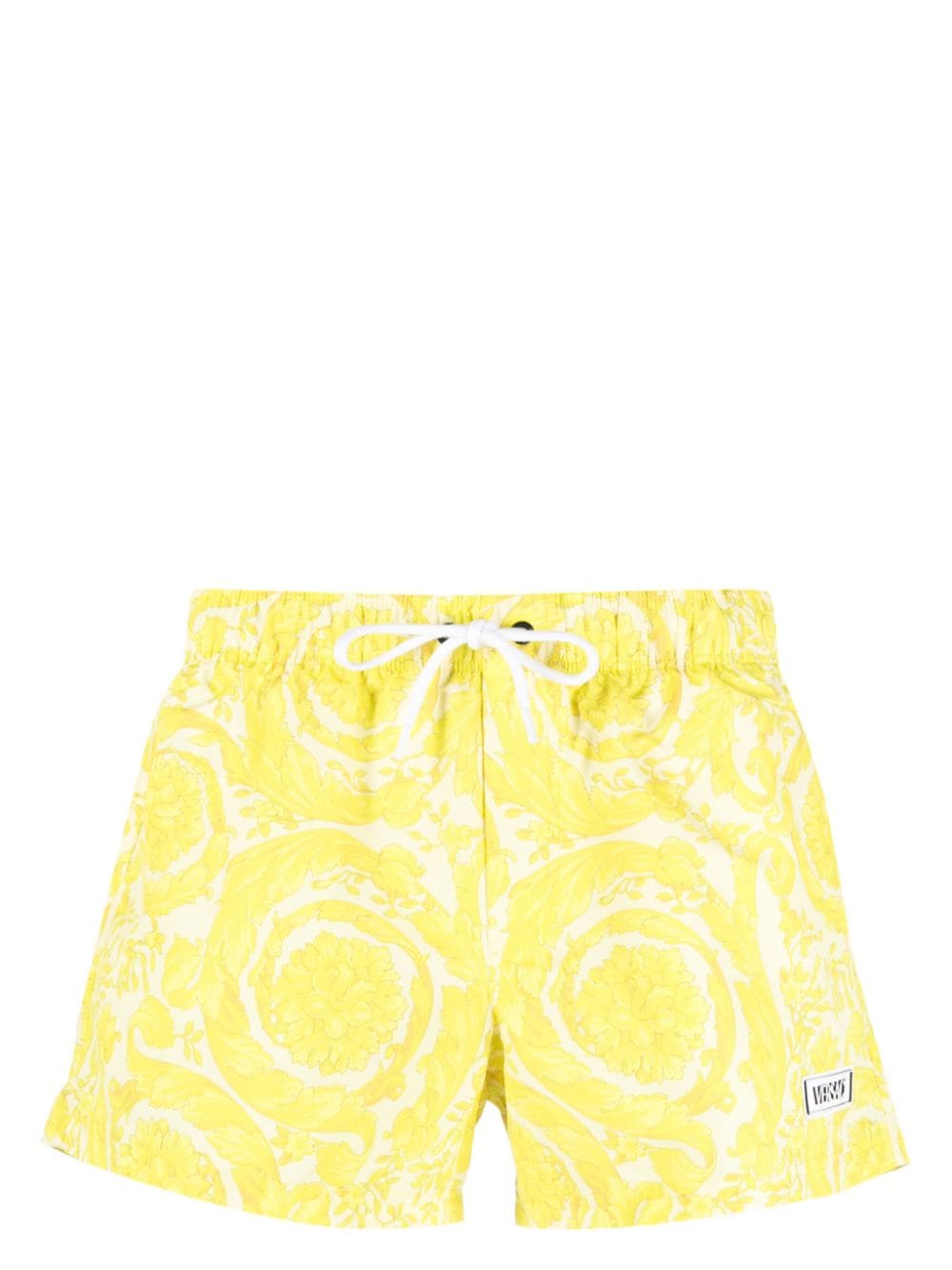 Versace Badeshorts mit Barocco-Print - Gelb von Versace