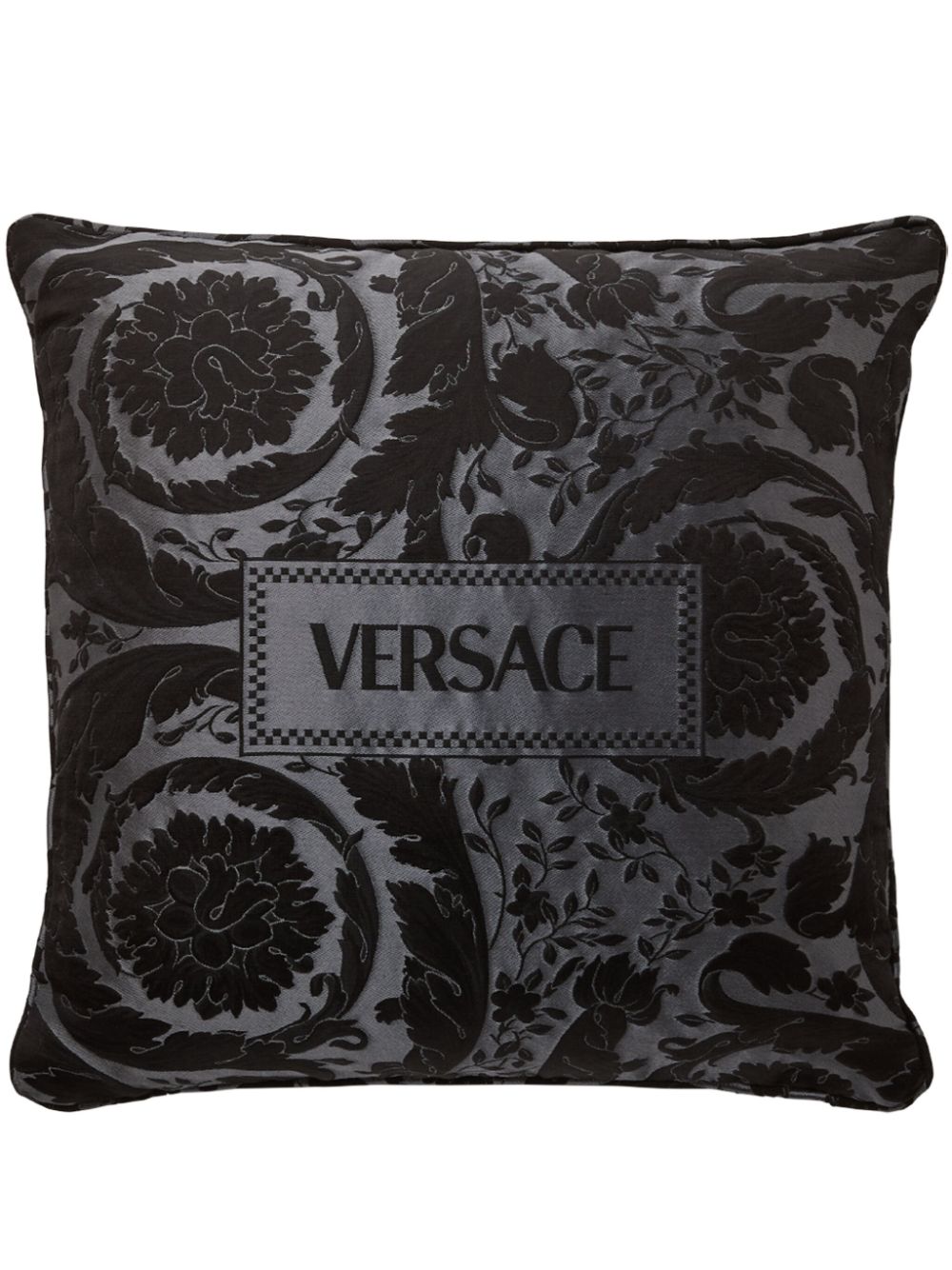 Versace Barocco Kissen aus Seiden-Leinengemisch - Schwarz von Versace