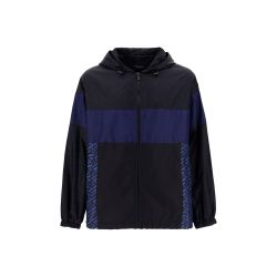 Versace Blaue Herren Kapuzen-windbreaker Jacke Polyester von Versace