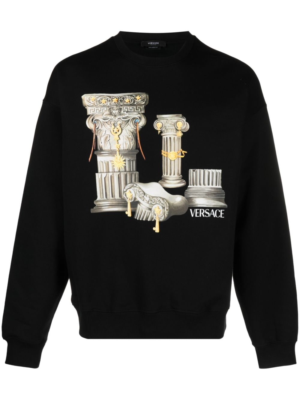 Versace Sweatshirt mit Columns-Print - Schwarz von Versace